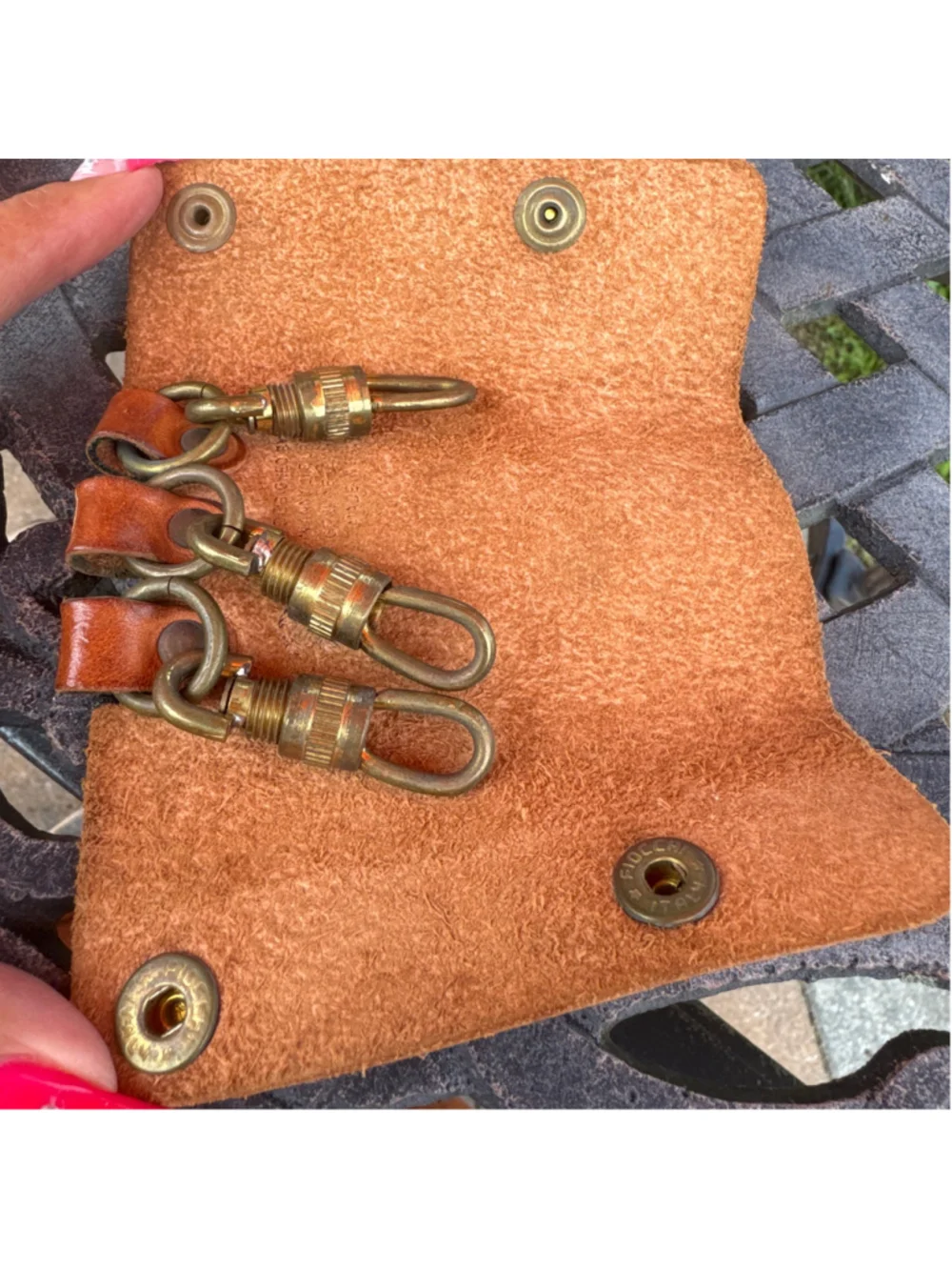 Il Bisonte Leather Key Holder One Size Brown Golde